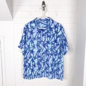 Blue Ginger Hawaiian Designs Hawaiian Button Down Shirt Size S